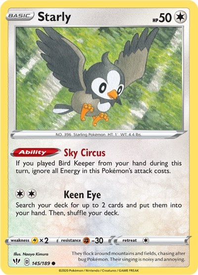 Starly #145 Darkness Ablaze
