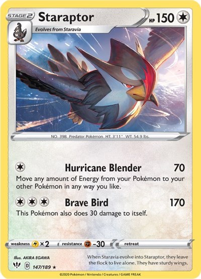 Staraptor #147 Darkness Ablaze