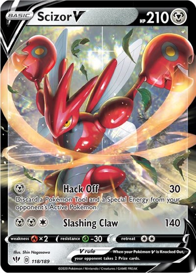 Scizor V #118 Darkness Ablaze