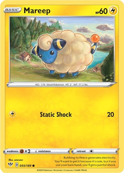 Mareep #55 Darkness Ablaze