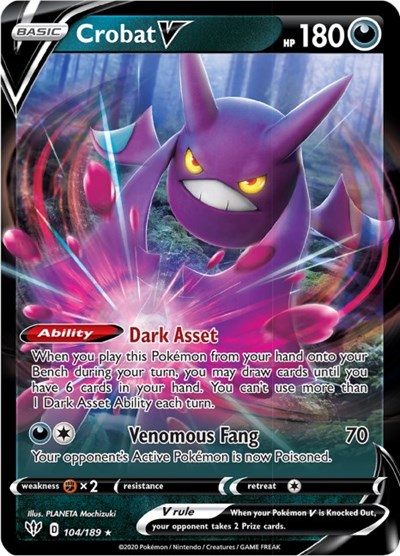 Crobat V #104 Darkness Ablaze