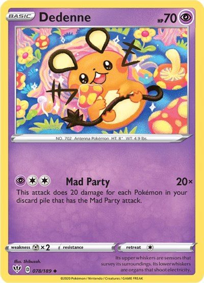 Dedenne #78 Darkness Ablaze