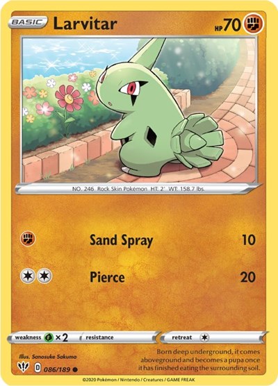 Larvitar #86 Darkness Ablaze