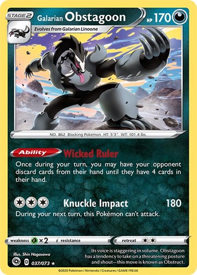 Galarian Obstagoon #37 Champion's Path