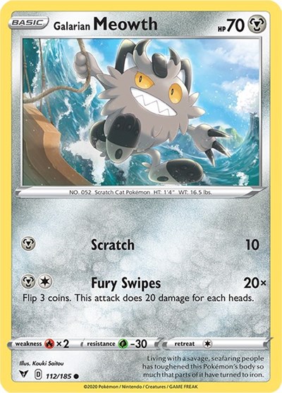 Galarian Meowth #112 Vivid Voltage
