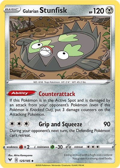 Galarian Stunfisk #125 Vivid Voltage