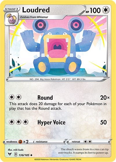 Loudred #136 Vivid Voltage