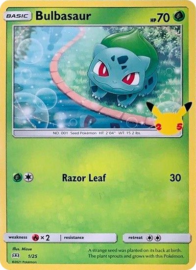 Bulbasaur #1 McDonald's 25th Anniversary Promos
