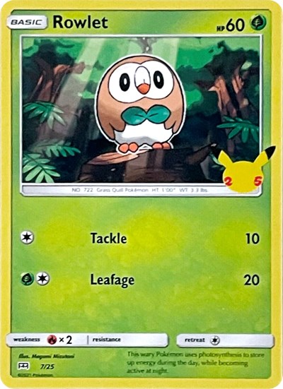 Rowlet #7 McDonald's 25th Anniversary Promos