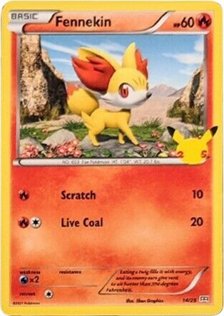 Fennekin #14 McDonald's 25th Anniversary Promos