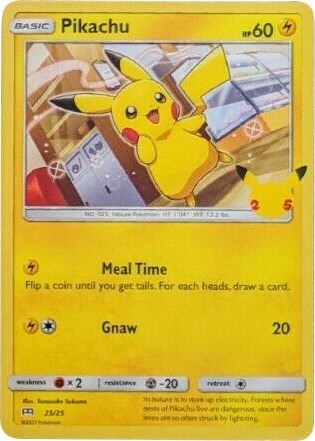 Pikachu #25 McDonald's 25th Anniversary Promos