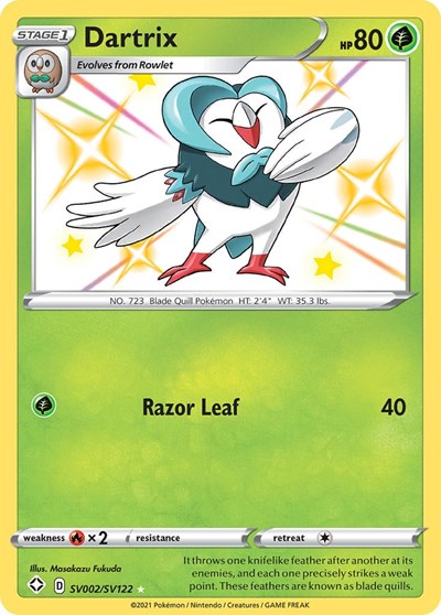 Dartrix #SV002 Shining Fates: Shiny Vault