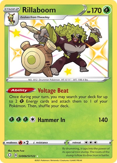 Rillaboom #SV006 Shining Fates: Shiny Vault