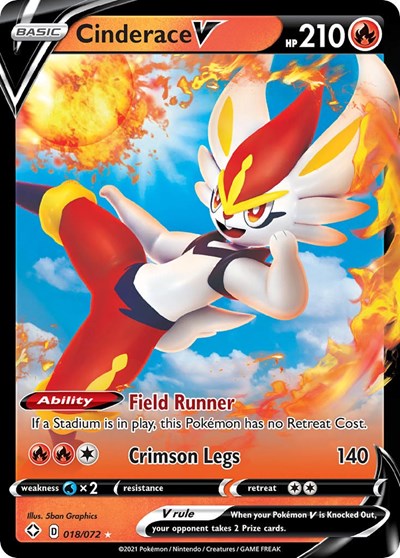 Cinderace V #18 Shining Fates