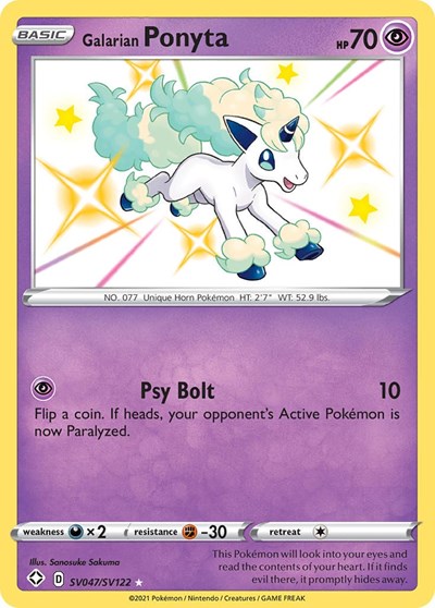 Galarian Ponyta #SV047 Shining Fates: Shiny Vault