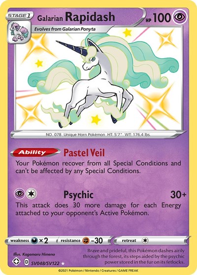 Galarian Rapidash #SV048 Shining Fates: Shiny Vault