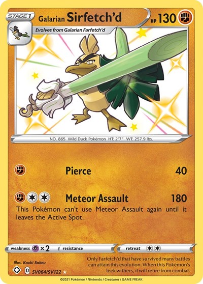 Galarian Sirfetch'd #SV064 Shining Fates: Shiny Vault