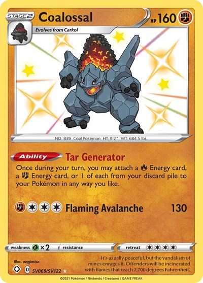 Coalossal #SV069 Shining Fates: Shiny Vault