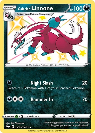 Galarian Linoone #SV079 Shining Fates: Shiny Vault