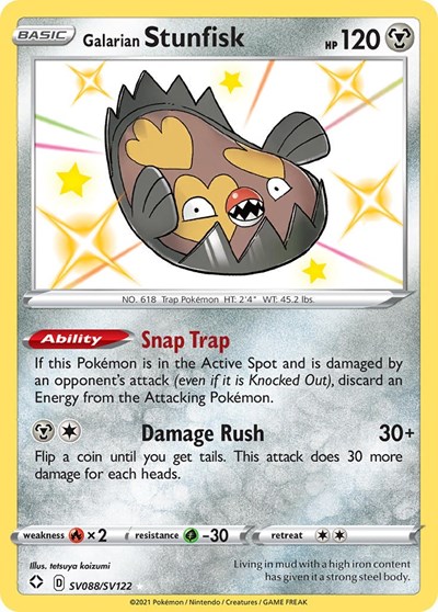 Galarian Stunfisk #SV088 Shining Fates: Shiny Vault