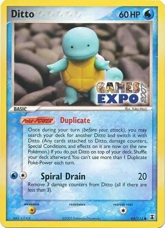 Ditto (Squirtle) #64 Miscellaneous Cards & Products