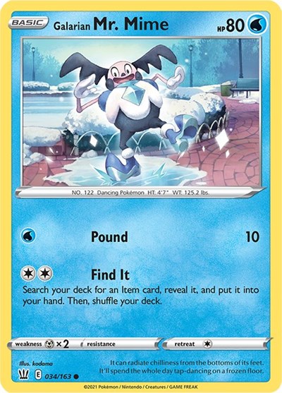 Galarian Mr. Mime #34 Battle Styles