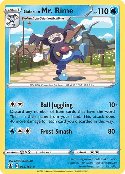 Galarian Mr. Rime #35 Battle Styles