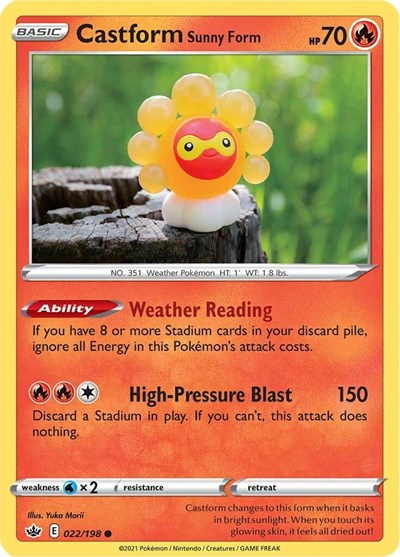 Castform Sunny Form #22 Chilling Reign