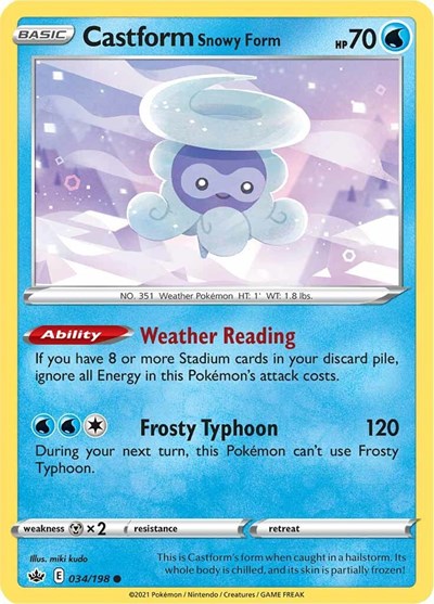 Castform Snowy Form #34 Chilling Reign
