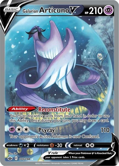 Galarian Articuno V #170 Chilling Reign