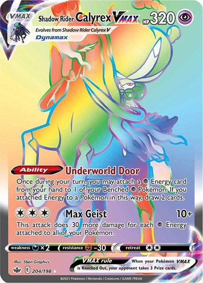 Shadow Rider Calyrex VMAX #204 Chilling Reign