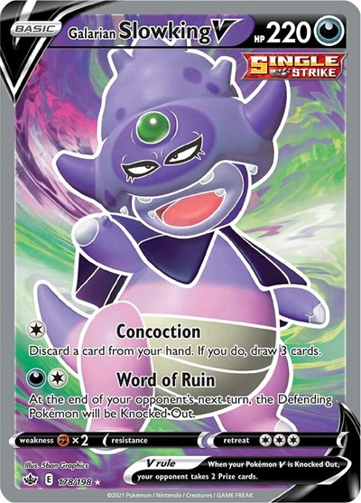 Galarian Slowking V #178 Chilling Reign