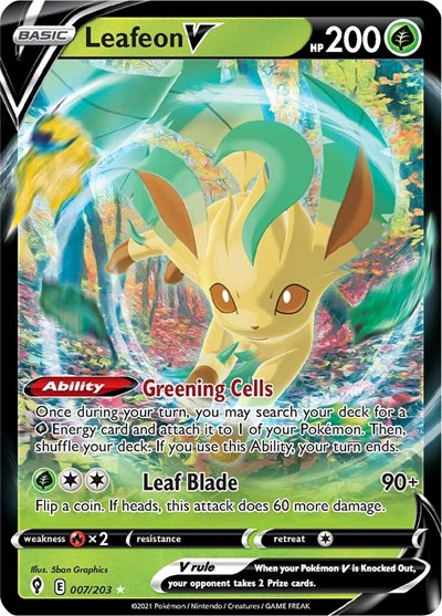 Leafeon V #7 Evolving Skies