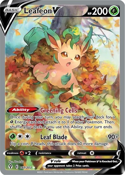 Leafeon V #167 Evolving Skies