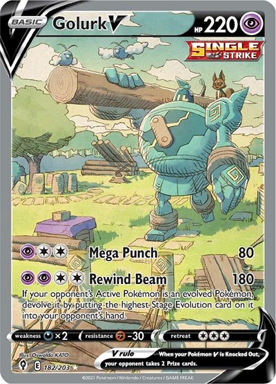 Golurk V #182 Evolving Skies