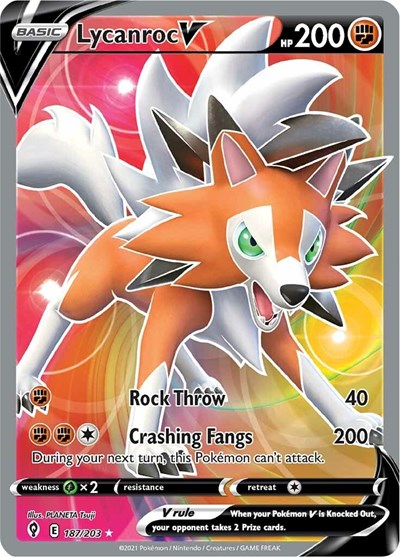 Lycanroc V #187 Evolving Skies