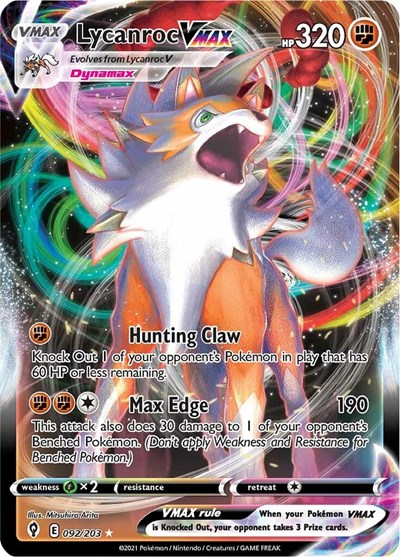 Lycanroc VMAX #92 Evolving Skies