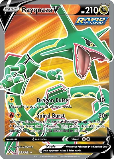 Rayquaza V #193 Evolving Skies