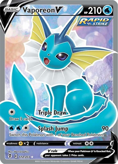 Vaporeon V #172 Evolving Skies