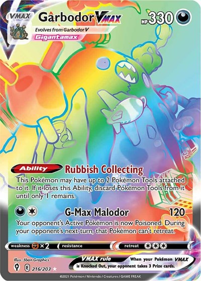 Garbodor VMAX #216 Evolving Skies