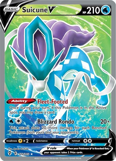 Suicune V #173 Evolving Skies