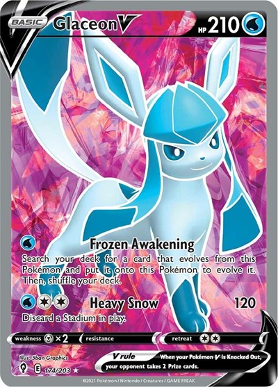 Glaceon V #174 Evolving Skies