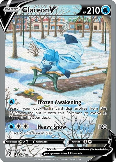 Glaceon V #175 Evolving Skies