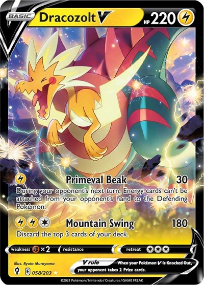 Dracozolt V #58 Evolving Skies
