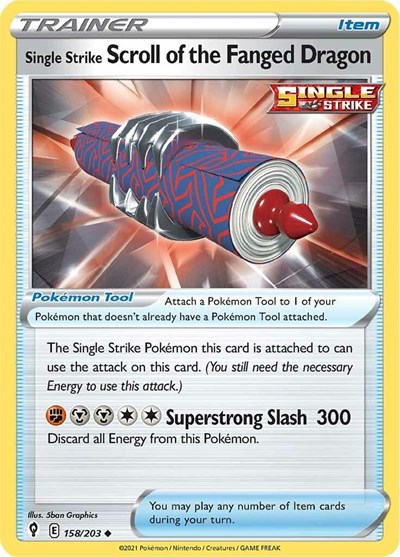 Single Strike Scroll of the Fanged Dragon #158 Evolving Skies