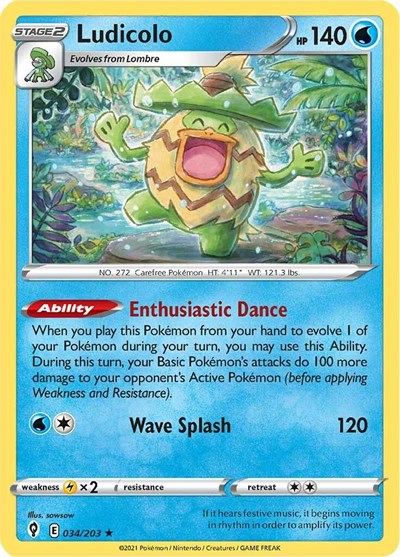 Ludicolo #34 Evolving Skies