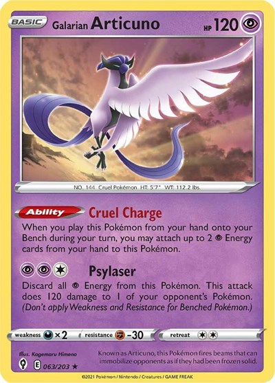 Galarian Articuno #63 Evolving Skies