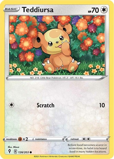 Teddiursa #126 Evolving Skies