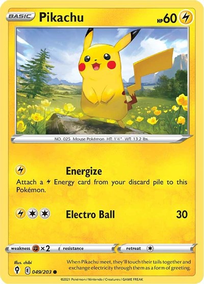 Pikachu #49 Evolving Skies