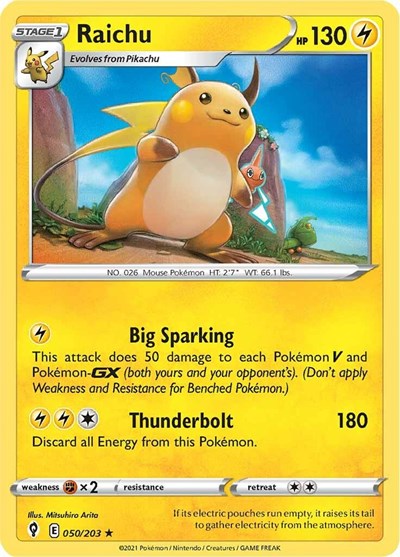 Raichu #50 Evolving Skies